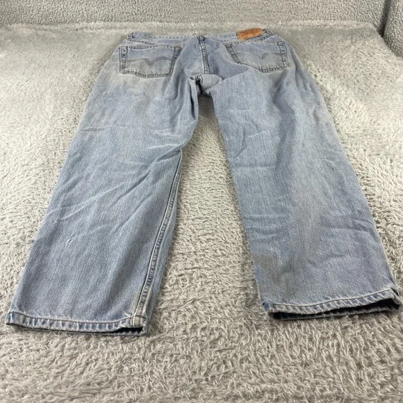 Levi's 550 Jeans Mens 36x30 Relaxed Fit Light Wash Denim Pants - Picture 9 of 13